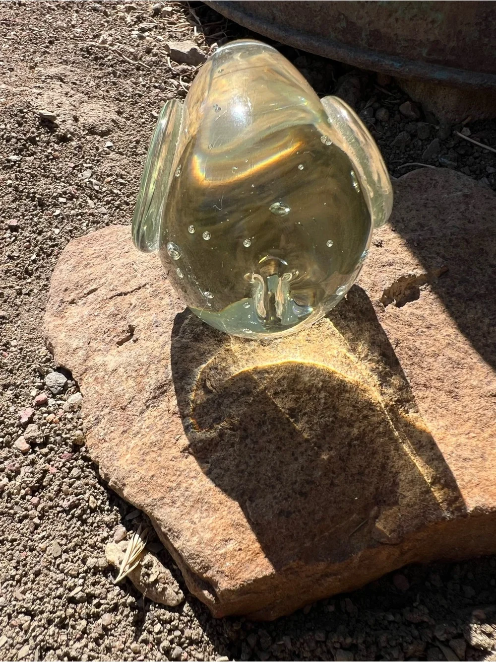 Elephant Hand-Blown Glass paperweight Clear